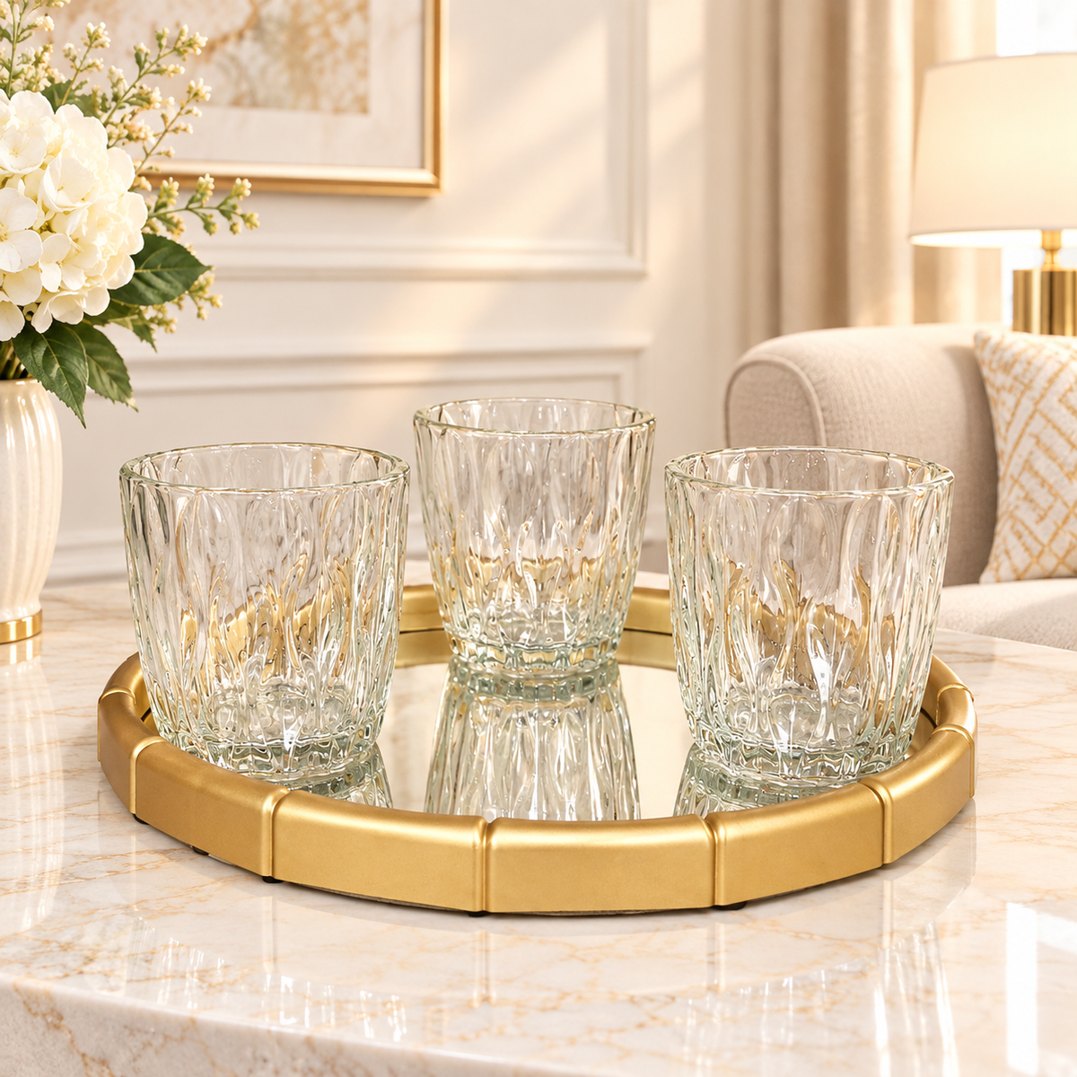 Candle Holder With Tray (C)