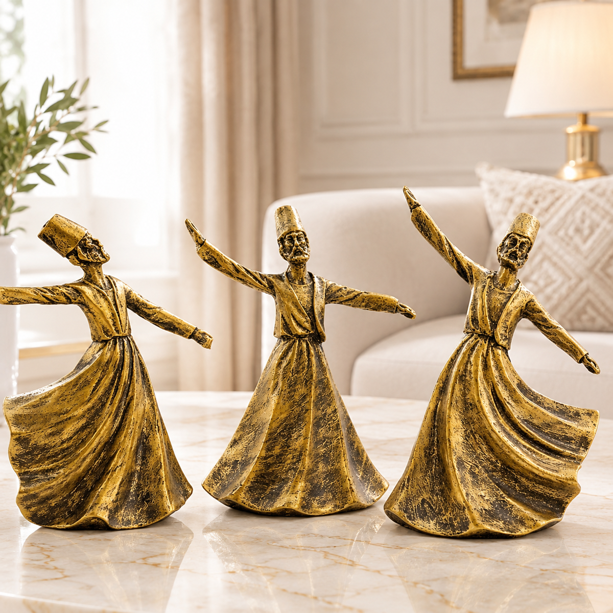 Mystic Sufi Sculpture Set (6•5 Inches)