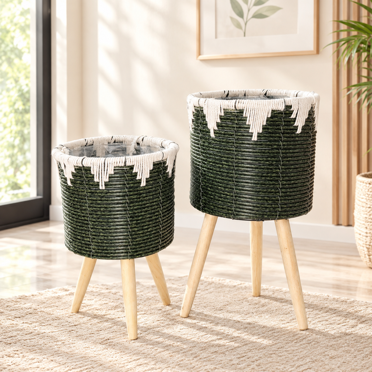 Willow Handwoven Planter Stand
