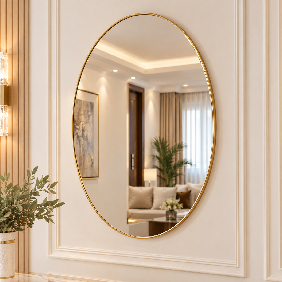 Elegant Fibre Mirror (Oval)