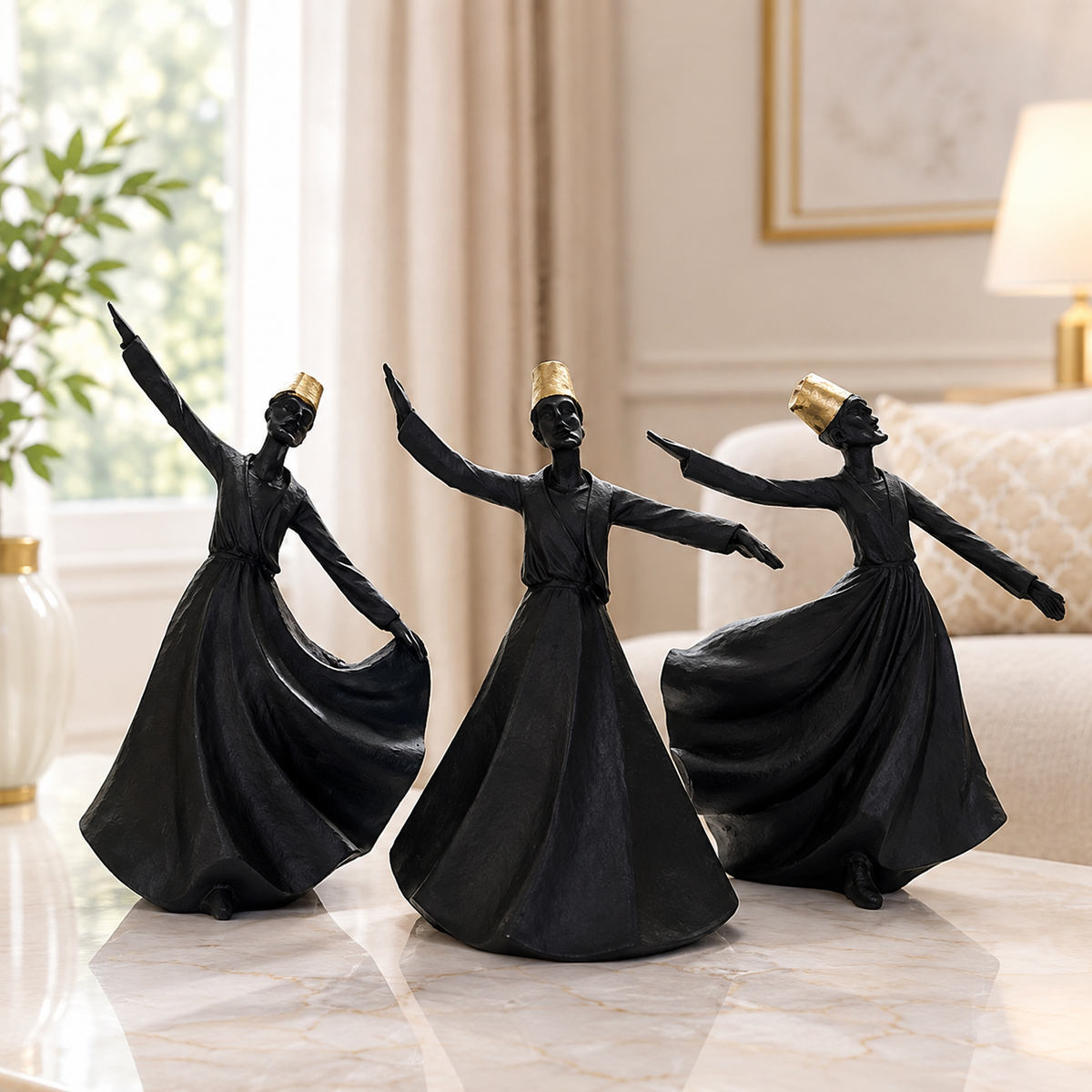 Mystic Sufi Sculpture Set (6•5 Inches)