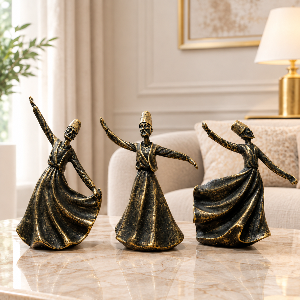 Mystic Sufi Sculpture Set (6•5 Inches)