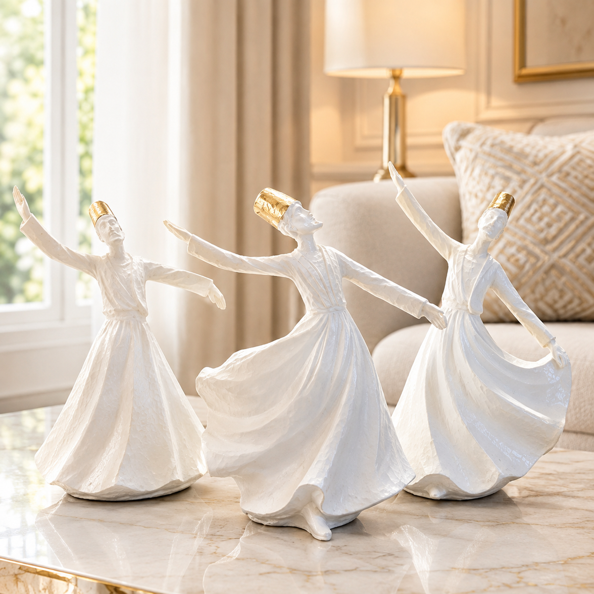 Mystic Sufi Sculpture Set (6•5 Inches)